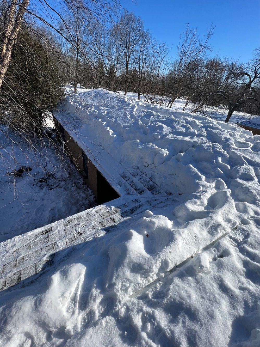 roof raking snow